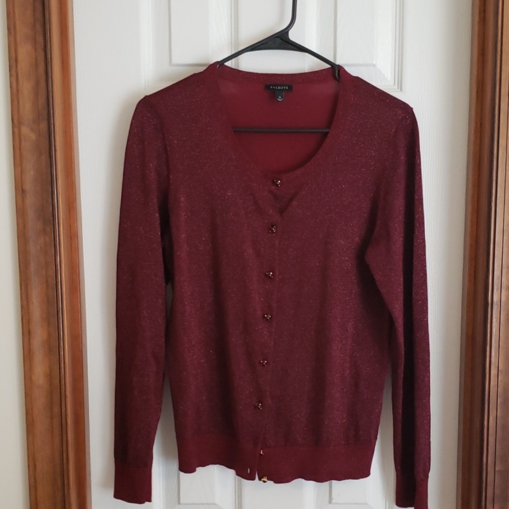NWOT Talbots violet cardigan